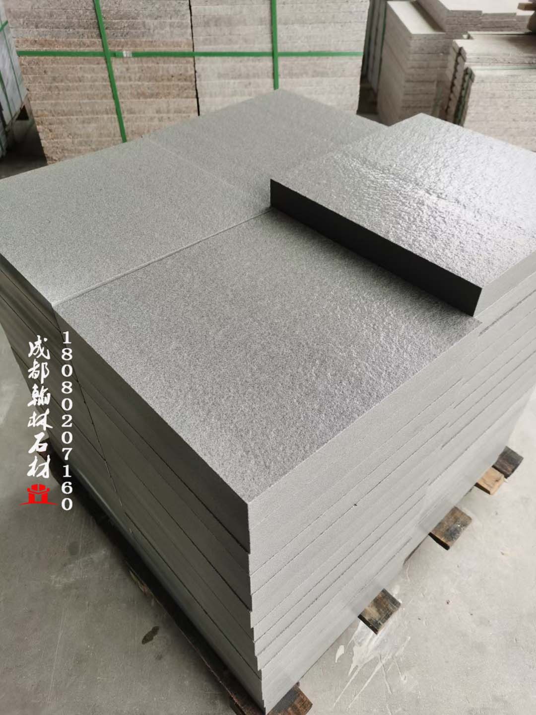 生產(chǎn)廠家灰白色幕墻石板，火燒面，四川磨拋光面 